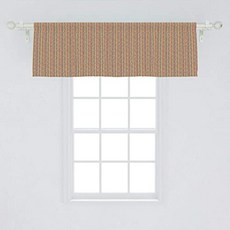 Ambesonne Bohemian 창 균형 히피 펑키 스타일 민족 잎 역 오스트레일리아 원주민 문화 Motif 지구 톤 부엌 밸런 (54" X 18" Beige Brown), 54" X 18", Beige Brown, 54" X 18", Beige Brown
