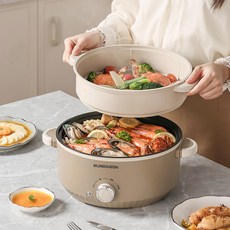 Fowod 전기냄비 멀티쿠커 세라믹코팅 가정용 대용량 3단 화력 24cm 3L