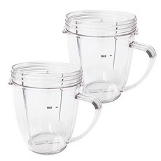 Veterger 교체 부품 컵 NutriBullet 600W 및 900W 블렌더와 호환 18온스 컵 2개, 2 18oz mugs, 2) 2 18oz mugs
