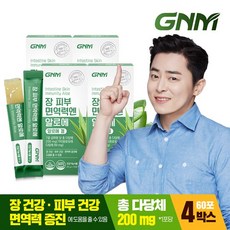 GNM 장 피부 면역력엔 알로에 15포 x 4박스(총 60포)/알로에겔, 300g, 4개