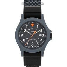 Timex 타이맥스 타임맥스 남성용 익스페디션 아카디아 40mm 시계 - 블랙 패스트랩 다이얼 케이스 블랙/블랙 세련됨