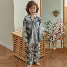 긴팔체크파자마