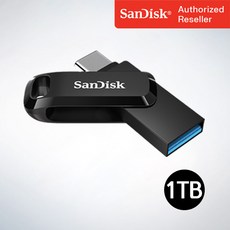 샌디스크 USB 메모리 Ultra Dual Go 울트라 듀얼 고 Type-C OTG USB 3.2 SDDDC3 1TB, 1테라, 블랙