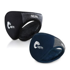 네파 Safety 듀오 방한 귀마개, 블랙+네이비