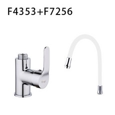 Frap 주방 수도꼭지 냉온수 믹서 황동 torneiras 실리카 젤 코 모든 방향 회전 단일 핸들 탭 f4353 세트, 01 F4353F7256_02 러시아