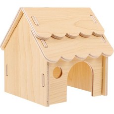NOLITOY Guinea Pig House Hide Wooden Hamster Hideout Habitat for Chinchilla Small Animals Rat Gerb, 1개
