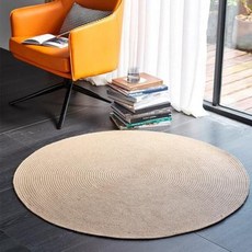 라운드 카페트 양탄자 인도 손뜨개 비 린넨 검마 전문점 객실, 01 원형 지름 120cm, 01 황마본백