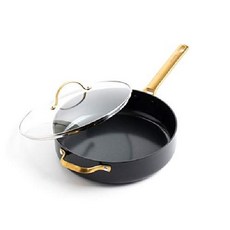 GreenPan 리저브 하드 아노다이징 헬시 세라믹 논스틱 뚜껑이 있는 그릴팬, 4.5QT 손잡이와 뚜껑이 있는 소테 팬