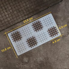 별 모양 초콜릿 스텐실 금형 속이 전송 시트 케이크 장식 실리콘, 18.Grille, 1개