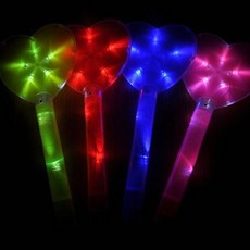 야광봉 야광스틱 (LED하트봉)콘서트 엘이디 스틱 크리, 레드, 1개