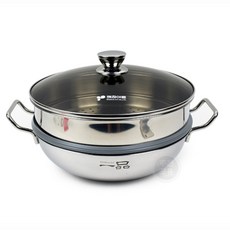 추천포유마켓 일품 2단 찜냄비 28CM 찜솥, 1개