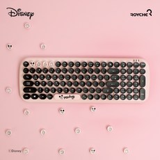 BT21 디즈니 무선 레트로키보드 미키 푸우 피글렛 캐릭터 모음