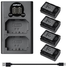 소니 캐논 전용 호환 충전기 NP-FZ100 NP 소니 호환 배터리 + LED 듀얼 USB 충전기 BC-QZ1 a9 a7R III ILCE, 08 4BatteryWithCharger, 08 4BatteryWithCharger