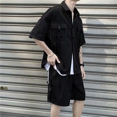 남성반팔반바지세트사파리