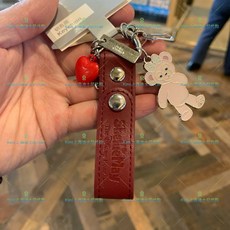 해외를담다 펜시키홀더 키커버 상하이 디즈니랜드 스타더로 DUFFY 많은 눈이 내렸다 릴리 가죽끈 단추 권, 설리 매