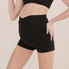 쁘띠마리에 임산부 기모 3부 속바지 로우형 2매입