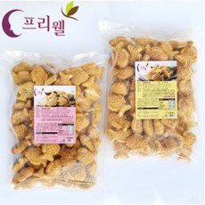 프리웰 냉동 우리쌀 미니붕어빵 1kg 1+1(단팥 / 슈크림), 슈크림1봉+팥앙꼬1봉