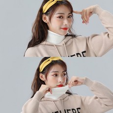 슈페리온 포그니 터틀넥 니트 넥케이프C27 목폴라 페이크카라 레이어드 넥카라 레이스카라