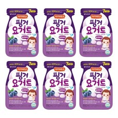유산균이 살아있는 과자 아이배냇 핑거요거트 블루베리 20g, 블루베리맛, 6개