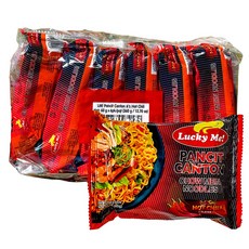 필리핀 볶음라면 Lucky Me 판싯칸톤 봉지라면 60g*6개묶음 4종 택 1, 핫칠리 Hot Chili 6개, 6개