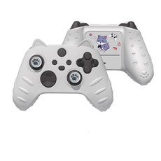 케이스 커버 고양이 발 실리콘 소프트 쉘 프로텍터 스티커 스킨 Xbox 시리즈 X/S 게임 컨트롤러 XSS XSX 엄지 스틱 그립 캡, Gray, 04 Gray, 1개