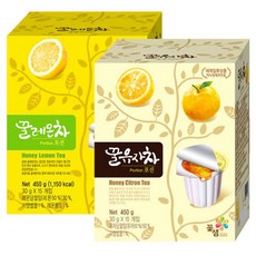 꽃샘 유자차 포션 15T+레몬차 포션 15T, 30g, 15개입x2개, 15개입