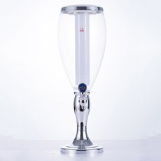 맥주타워(타원형 원통형) 1.5L/3L, 맥주타워(타원형)_실버, 3L, 1개