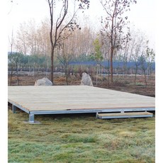 캠핑장데크 평상 마루 바베큐장 원목 조립 맞춤형, 목재 바닥 1x1m (6㎡ 이상 주문 가능), 1개