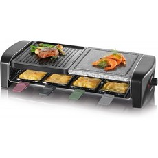 [독일 직배송] 세베린 라클렛 그릴 에 천연 그릴 돌과 주철 약 1 400 W 포함. 8 팬 RG 9645