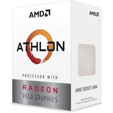 CPU AMD Athlon 3000G 2-Core Radeon 그래픽이 포함된 4-Thread 잠금 해제 데스크톱 프로세서 338807, 1개