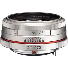 Pentax K-Mount HD DA 70mm f2.4 70-70mm Fixed Lens for Pentax KAF Cameras (Limited Silver) PROD110022, 상세 설명 참조0