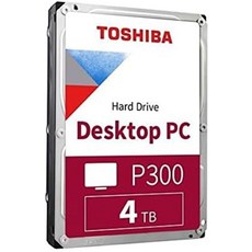 TOSHIBA 도시바 P300 HDWD240UZSVA 4TB 3.5인치 5400RPM 64MB 캐시 SATA III 내장 HDD, 기본 - 도시바p300