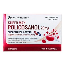 호주산 폴리코사놀 20mg 슈퍼 맥스 CNC MPC 쿠폰 증정 씨앤씨 뉴트리션, 30정, 5개