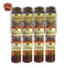 백설 닭볶음탕+생선조림+고추장삼겹살구이 양념3종 각4개씩 세트(총12개), 1세트
