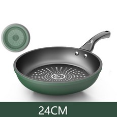 프라이팬 붙지 않는 팬 주방 팬 가스 스토브 범용 붙지 않는 팬 커버 무연 프라이팬 주철 주방 용품, 24cm, 하나