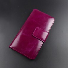 여성장지갑 심플 진피 여성 타입지갑 카드지갑 일체형 초슬림 버클 가죽홀더