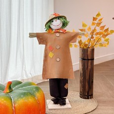 [한소픈] 핸드메이드 허수아비 대형 제작 40cm 60cm 80cm 100cm, 펠트 브라운, 2.옐로우