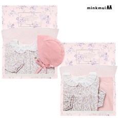 밍크뮤 minkmiu 가든플라워바디수트.상하복2종택1 34A70-676-07.67209 백일/돌/출산선물 293124