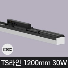 LED T라인 레일조명 트랙등 티라인 1200mm 예도 TS라인 블랙바디 30w 1200mm 주광색 흰빛 6500K 1개