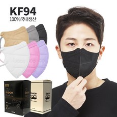 국산 아이코코 마스크 대형 소형 컬러 에디션 (KC인증) + 화이트 블랙 (KF94), [블랙] 대형 - 25매