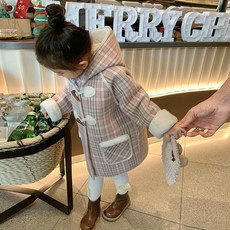 아동 기모 떡볶이 코트 겨울 후드 자켓