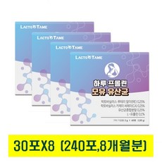 모유유산균 프롤린유산균 프로바이오틱스 프리바이오틱스 락토바실러스 가세리 불가리쿠스 유산균 스틱 30포X2개 120g, 4박스