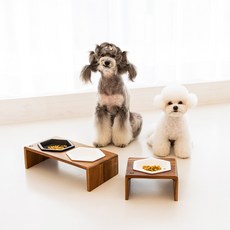 스탠다드펫 헥사볼 식기 우드 테이블 강아지 고양이 도자기 밥그릇 세트, 식기 화이트 180ml (단품)