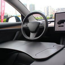 오토크루 차량용 앞좌석 조수석 무중력 테슬라 테이블 모델3, 1개, 블랙