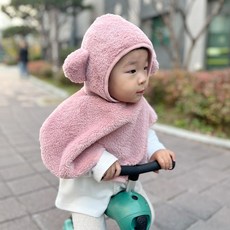 오브앙주 아기 양 극세사 케이프후드