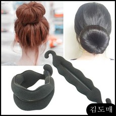 KDM 스펀지 똥머리 S10004 똥머리 당고 머리 헤어소품 스펀지똥머리중, KDM 1_S10004_블랙