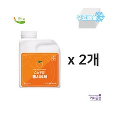 흥국 스노우빙 홍시퓨레 1L x 2개
