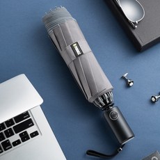 LED우산 불빛 ZUODU 자동 우산 남자 LED 방풍 역 접는 비즈니스 우산 비 남자 자동차 자동 역 우산 강한 U5B
