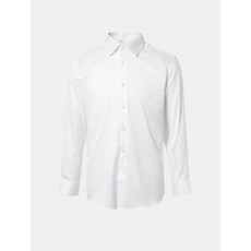 갤럭시 라이프스타일 [갤럭시] [REGULAR FIT] 화이트 코튼 블렌드 도비 솔리드 셔츠 (MA0764GR31)
