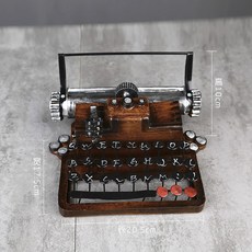 수동타자기 빈티지 모형 서재 카페 장식 촬영소품, B.브라운 클래식